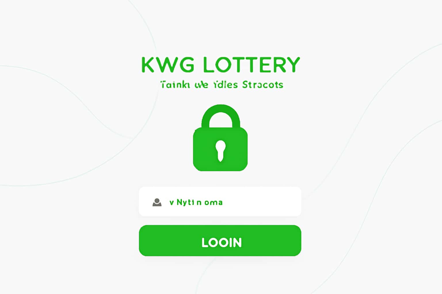 KWG Lottery User Authentication Interface