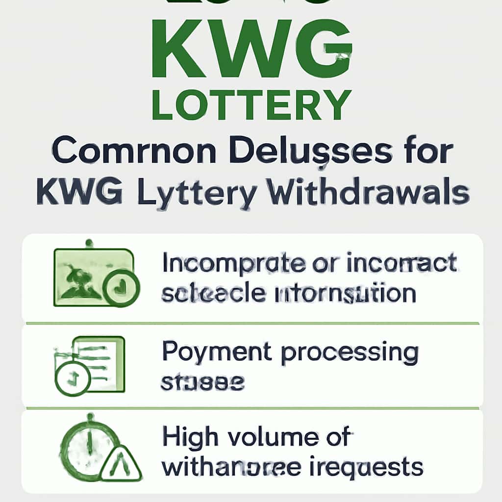 Diagram illustrating the common delays for KWG Lottery withdrawals.
