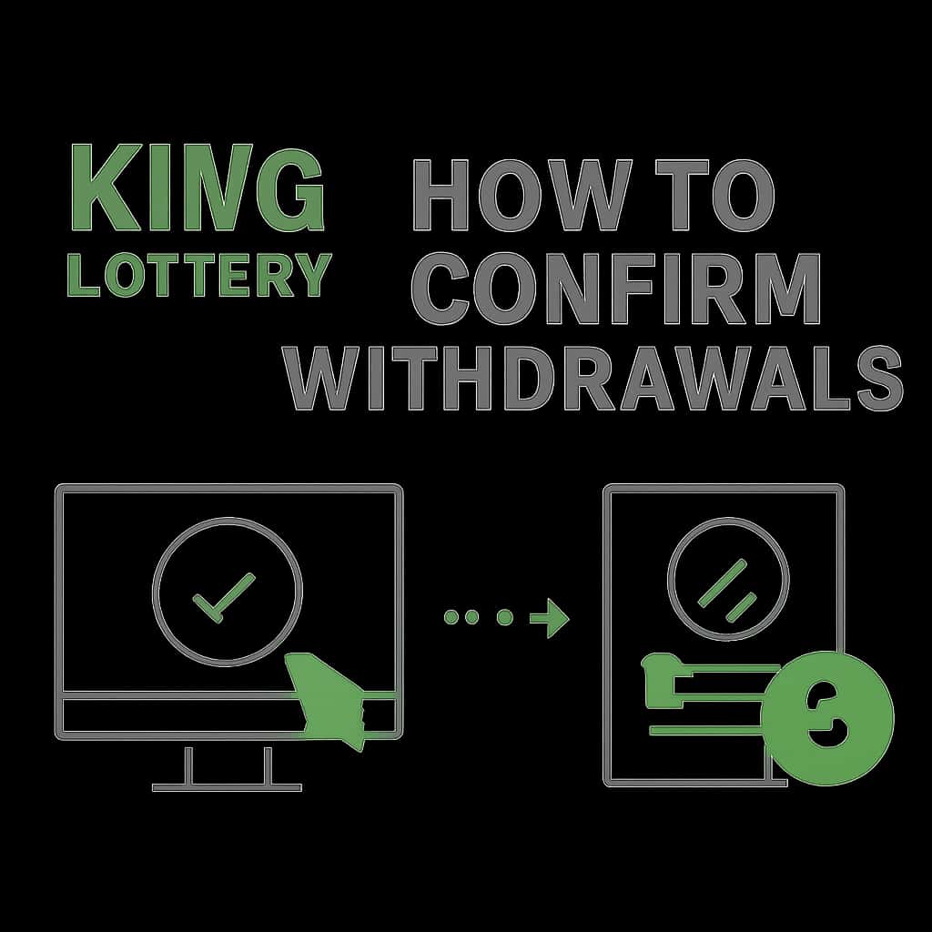An educational diagram on confirming KWG Lottery withdrawals.