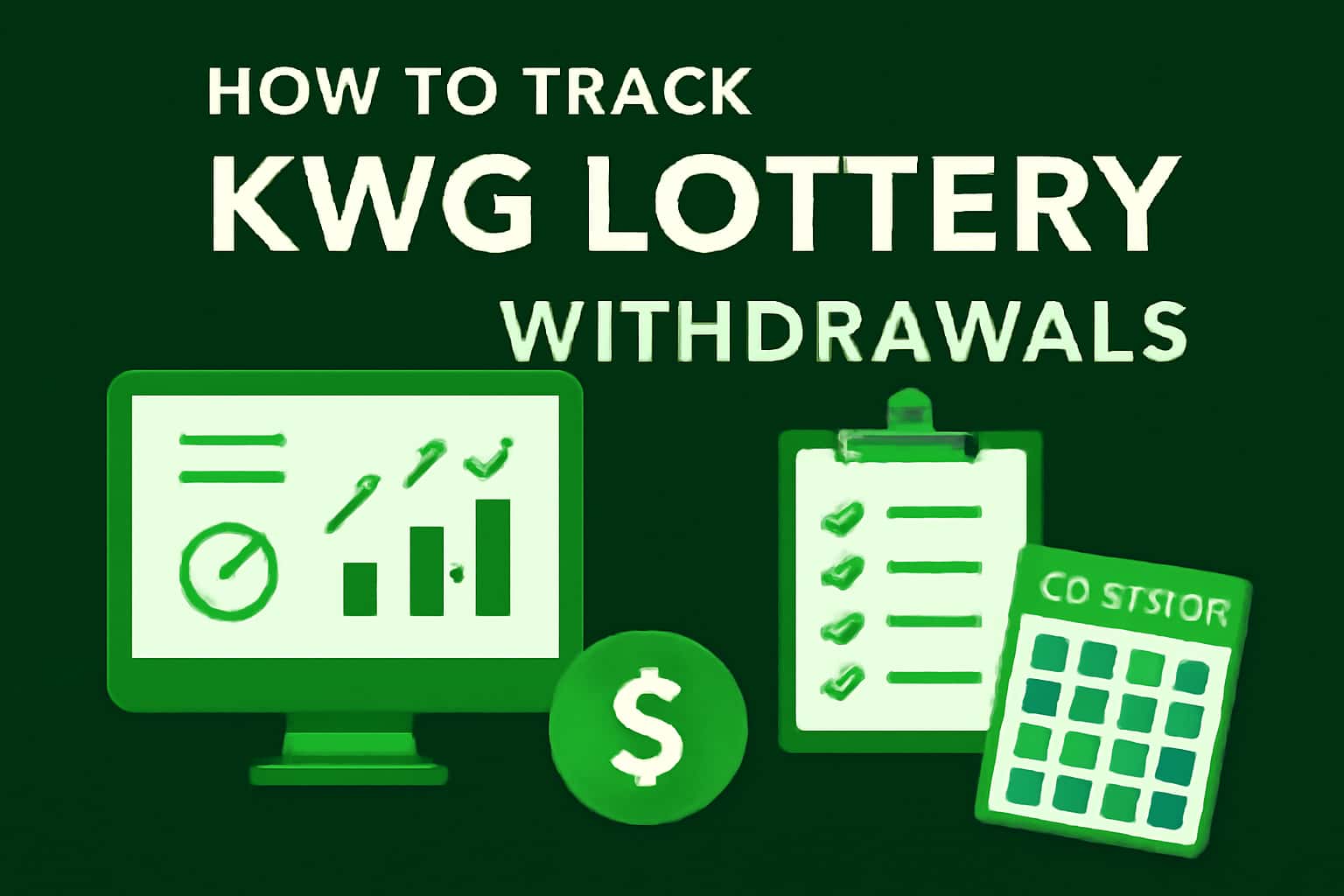 An informative graphic illustrating the process of tracking KWG Lottery withdrawals.