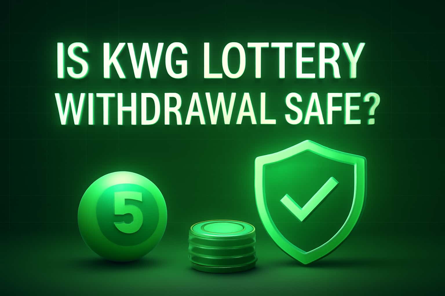An informative graphic representing KWG Lottery withdrawal safety.