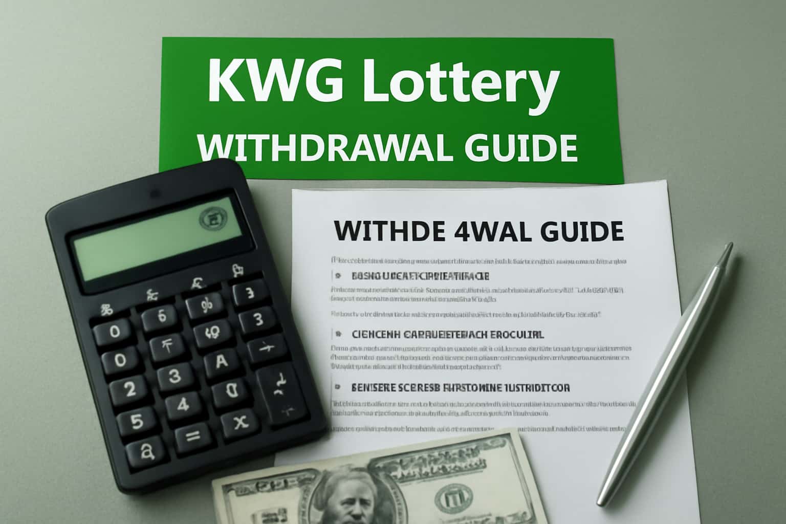 Visual representation of the KWG Lottery Withdrawal Guide.