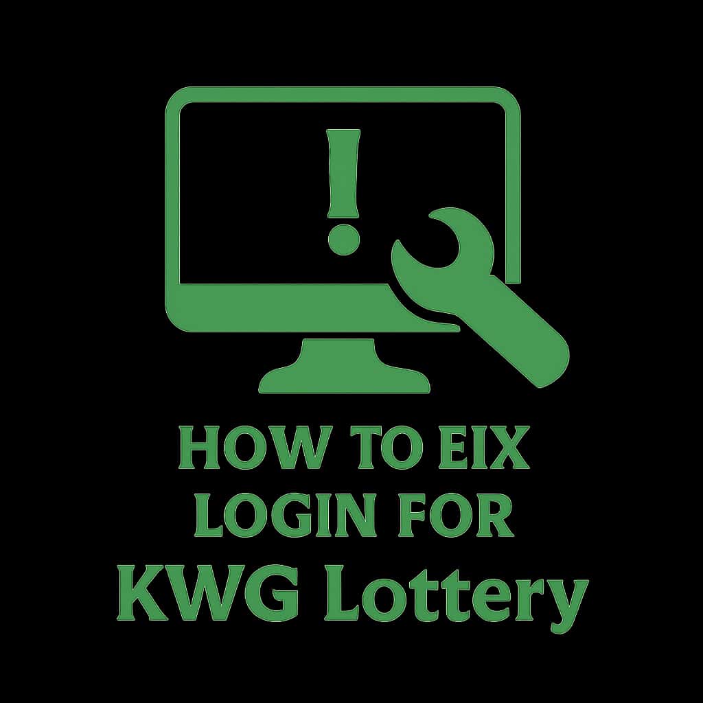 An icon representing assistance with KWG Lottery login difficulties.