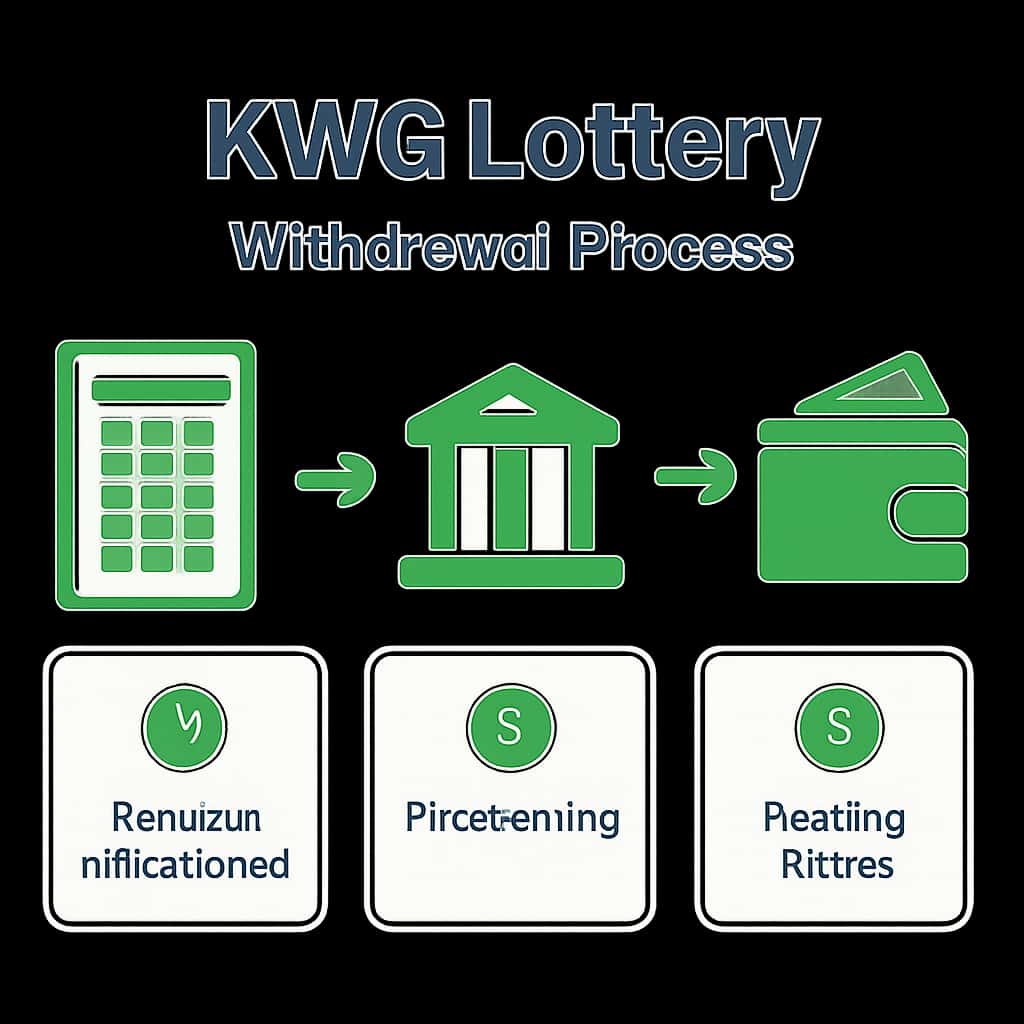 Illustration detailing the KWG Lottery Withdrawal process.